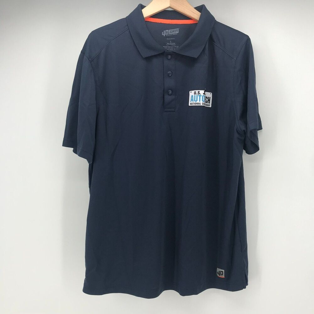 Duluth 4D Grit Polo Mens Large Blue US. Auto Tech National Championship